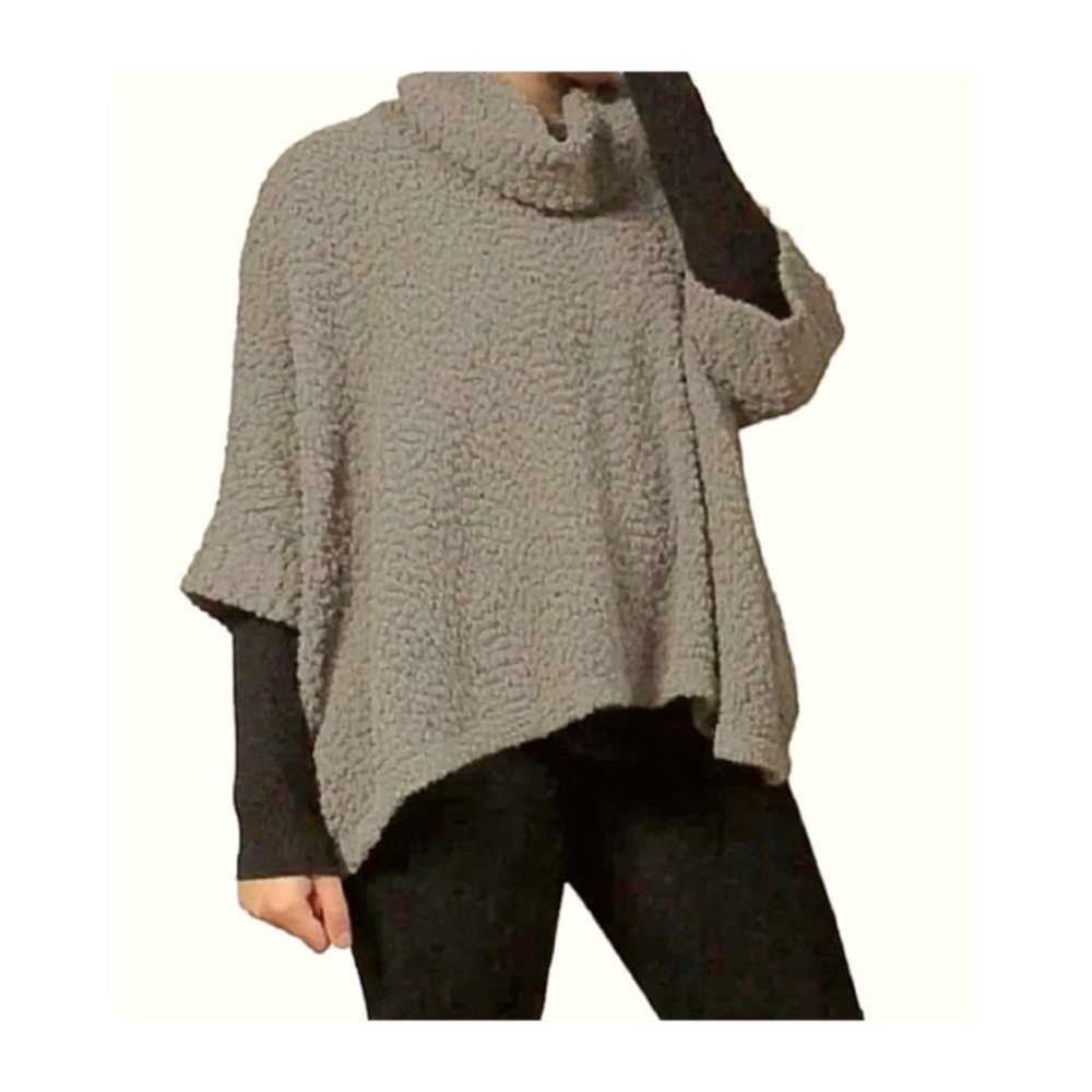 Maddison Sweater Cowl Neck Gray Sweater Size Small